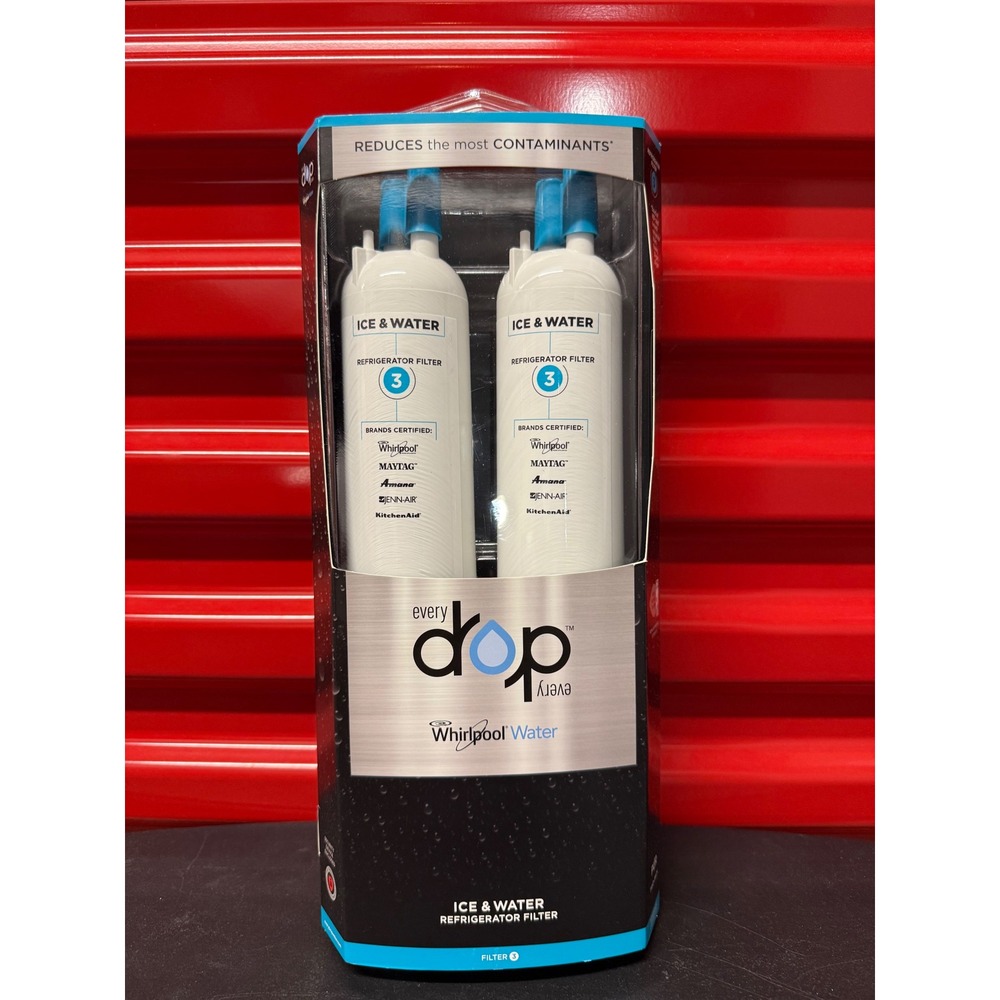 EveryDrop by Whirlpool Refrigerator Water Filter 3 EDR3RXD1 2-Pack P1RFWB2 New